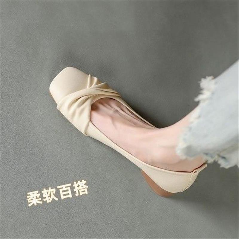 春秋晚晚风温柔鞋法式单鞋女2026新款夏季平底软底孕妇休闲女鞋子