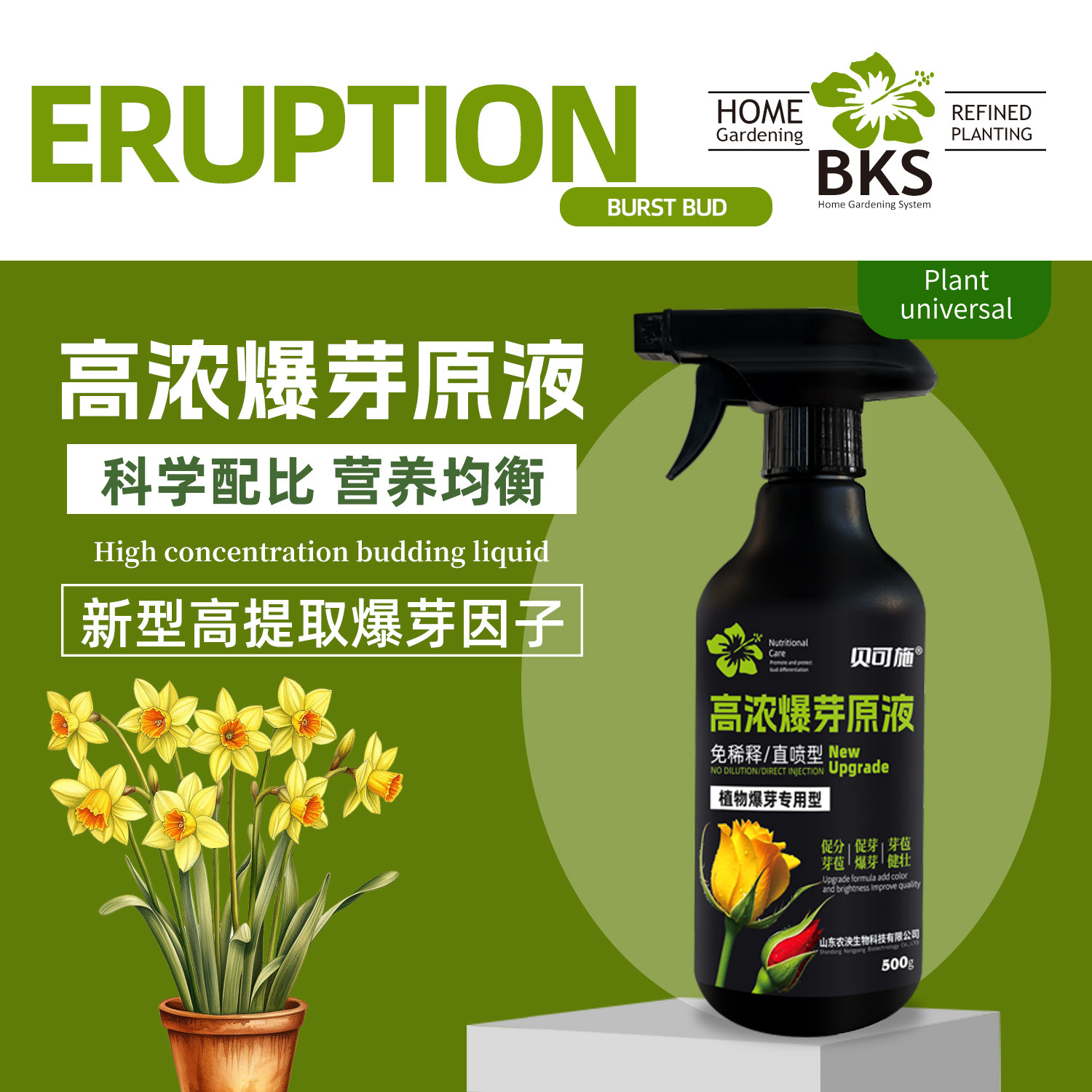 贝可施高浓爆芽原液多肉爆芽素催芽叶插花植物多肉绿植营养液