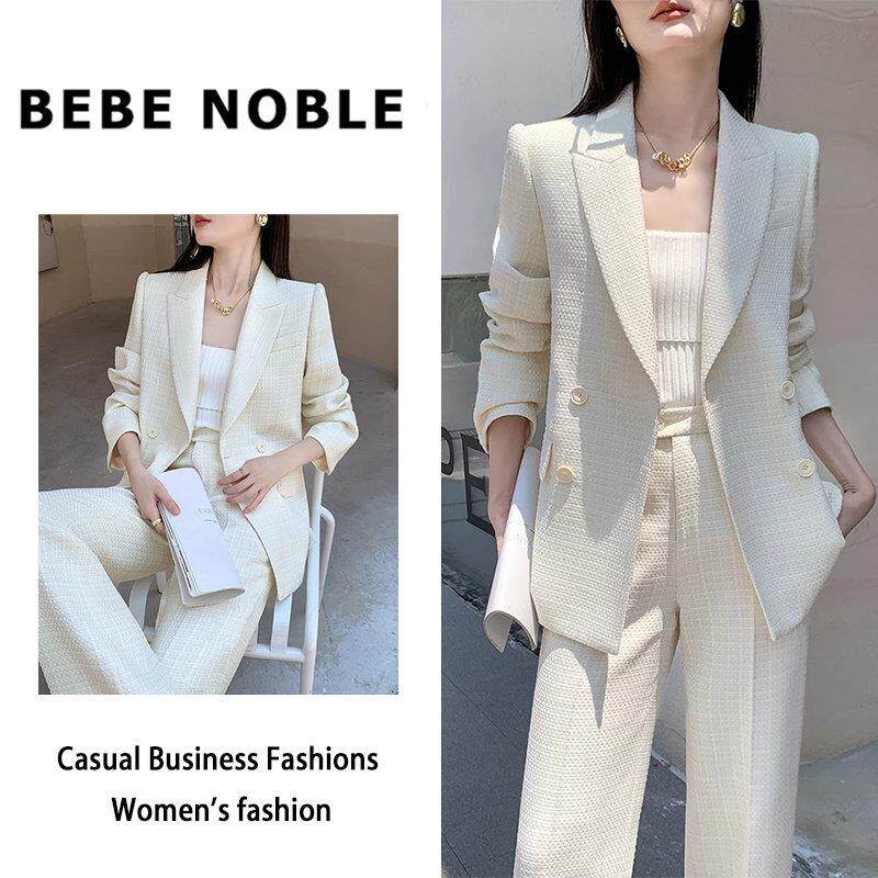BEBE NOBLE高级感西装套装女春秋季时尚气质女神范宽松休闲西服