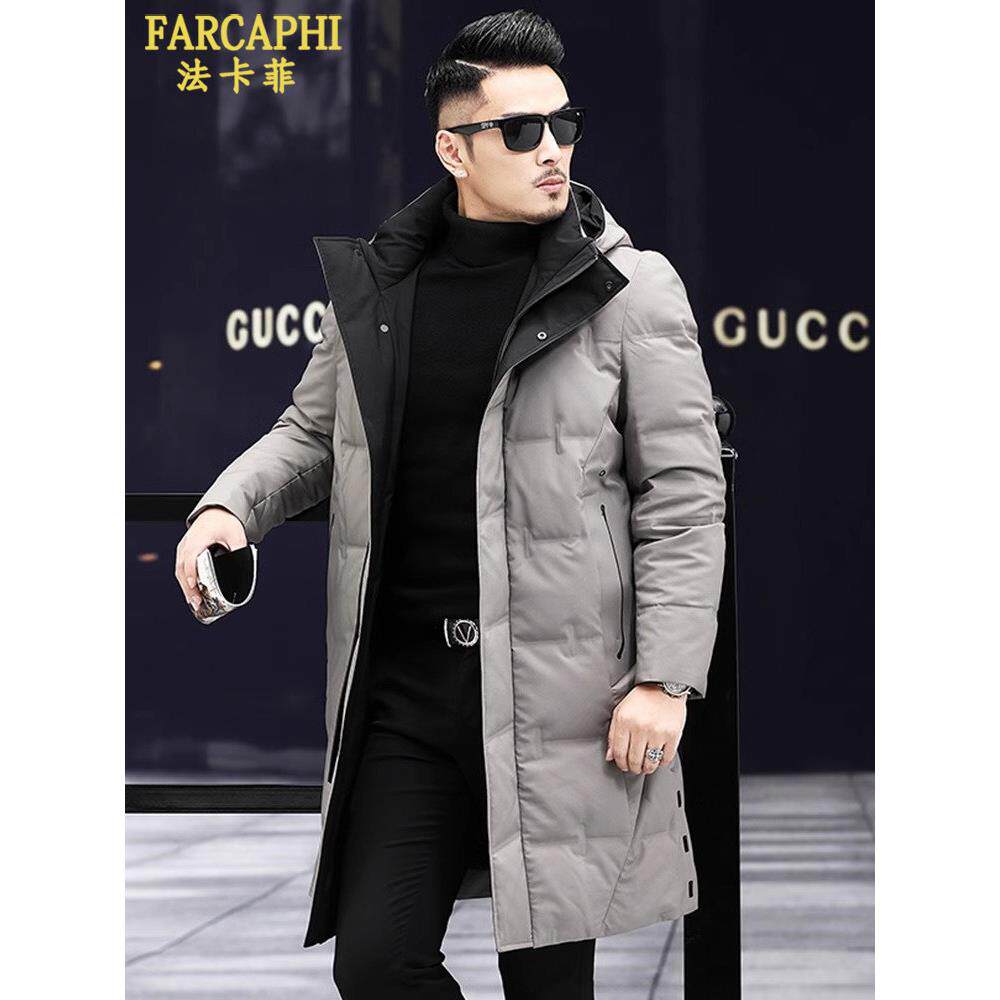 冬季羽绒服男中长款加厚保暖2024新款中年男爸爸装休闲大码外套