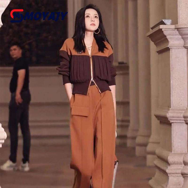 【意式剪裁】高级感休闲运动套装女春秋冬盐系穿搭港风阔腿裤两件