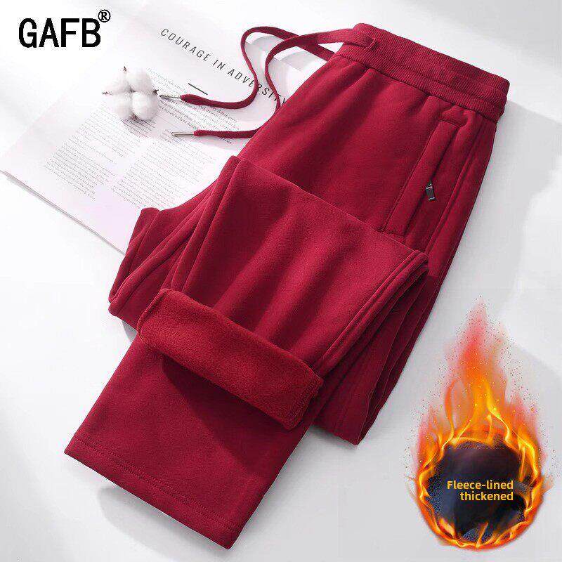 直筒裤女2025秋冬季女士休闲舒适卫裤宽松大码长裤加厚加绒运动裤