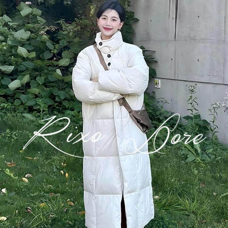 RIXO DORE法式立领白鸭羽绒高级感女气质中长款过膝显瘦宽松外套,女装/女士精品,派克服,淘宝优惠券,粉丝福利购,淘宝优惠卷