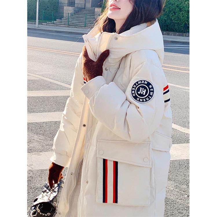 Baulmain Paul长款工装羽绒服女时尚冬季新款高端白色面包服外套