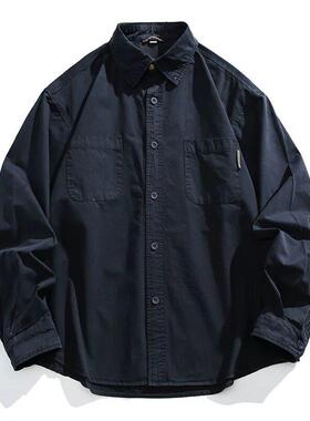 DANKiMADE*24SS 秋冬新品 覆古重磅宽松纯棉口袋衬衣百搭休闲外套