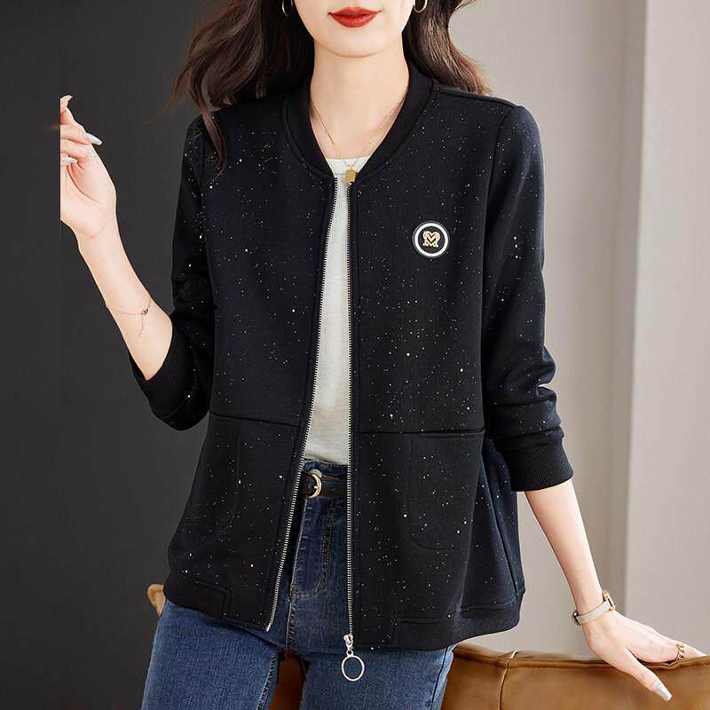 玛古芭秋季休闲棒球服外套女新款2026年中年妈妈大码洋气宽松上衣