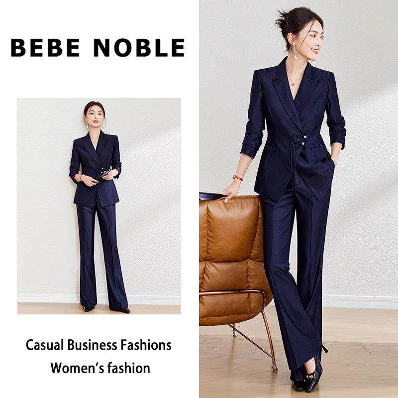 BEBE NOBLE新中式国风西服套装女士秋冬季盘扣高级感西装两件套