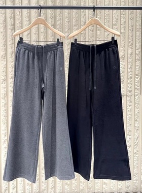 【acti系列】正品运动裤2025冬新品双面绒微喇阔腿裤MBE4PAT028