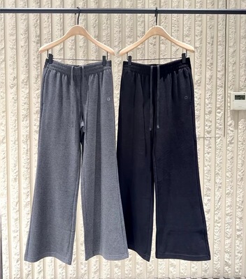 【acti系列】正品运动裤2025冬新品双面绒微喇阔腿裤MBE4PAT028