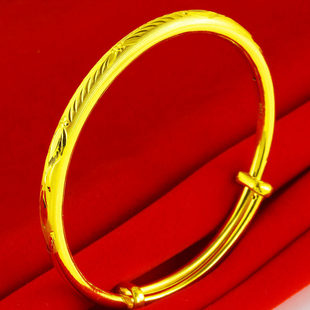 黄金手镯9999足金女款纯金镯子龙凤镯新娘结婚首饰真金送老婆