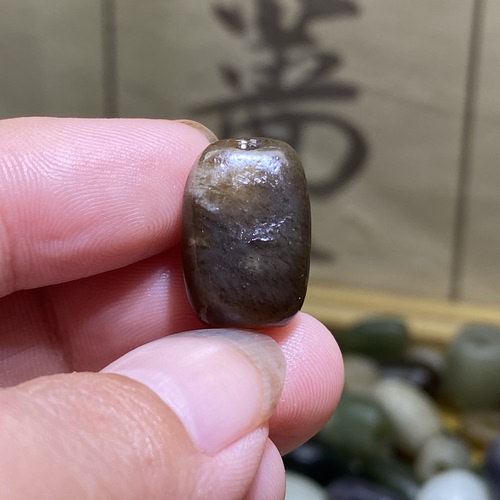 和田玉糖玉麻糖随型桶珠配饰复古国风老光工艺藏式手编绳手链配珠