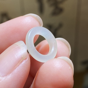 和田玉白玉籽料卡8随型小跑环国风复古文玩珠串跑圈锁骨链挂饰