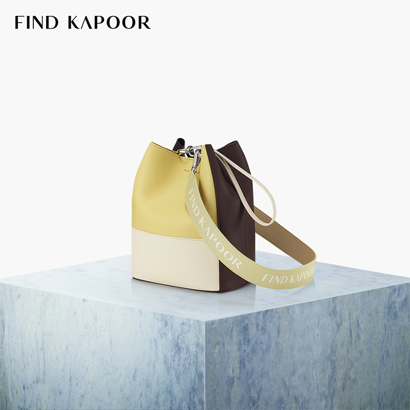 FIND KAPOOR梵德卡普尔百搭字母拼接女包单肩斜挎水桶女包拼黄白|msdalam kategori Beg kulit/wanita/beg lelaki, beg Ms. - dari Buy2taobao.com untuk memberikan perkhidmatan ejen Taobao profesional membeli