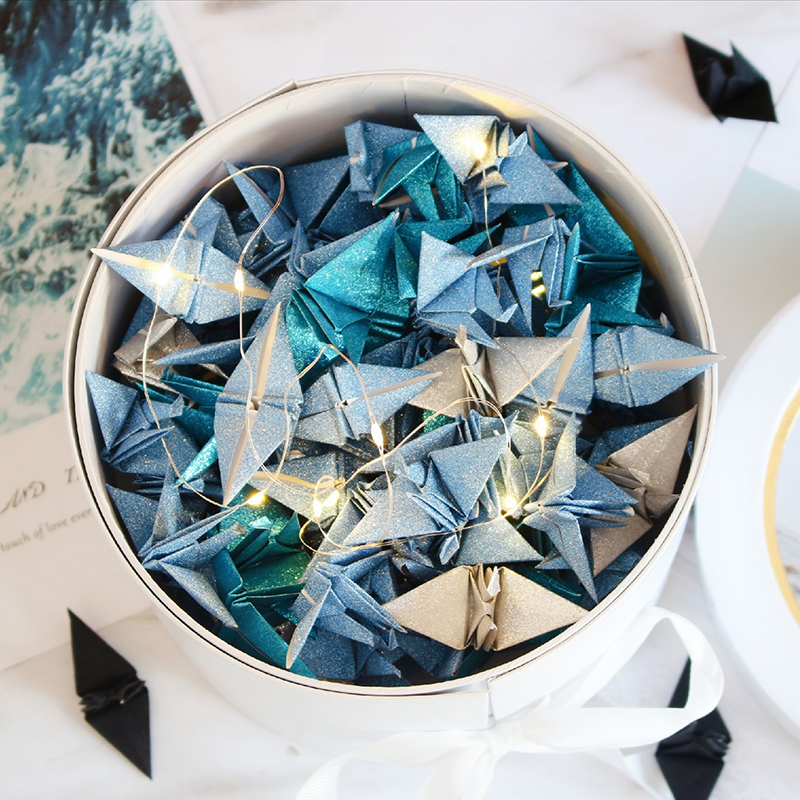 成品浪漫走心男女节日千纸鹤折纸