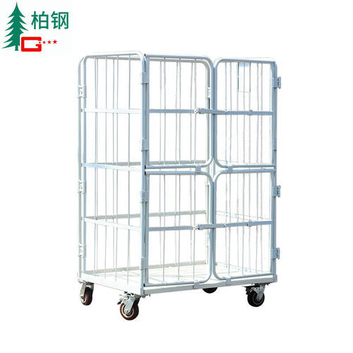 柏钢物流平台车周转框折叠移动仓库仓储笼物流搬运理货车1200*100