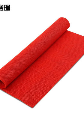 安赛瑞镂空防滑地垫（90cm×15m）红色厚5mm大厅防滑走道地垫雨天