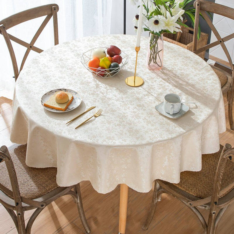 富居foojo欧式圆桌布防水防油防烫免洗酒店餐桌布家用大圆桌茶几