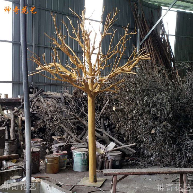 定制仿真枯树大型 造型枯树干枝真树干 假树道具树酒店客厅咖啡店