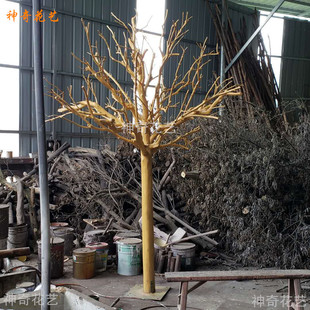 定制仿真枯树大型 造型枯树干枝真树干 假树道具树酒店客厅咖啡店