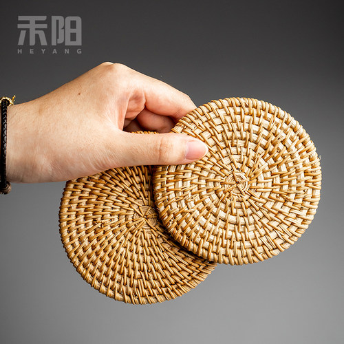 越南藤编手工防烫防滑碗盘茶杯垫