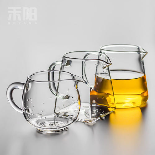透明加厚耐热小号家用玻璃公道杯
