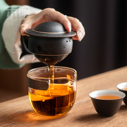 禾阳茶具行星客杯旋转便携防烫