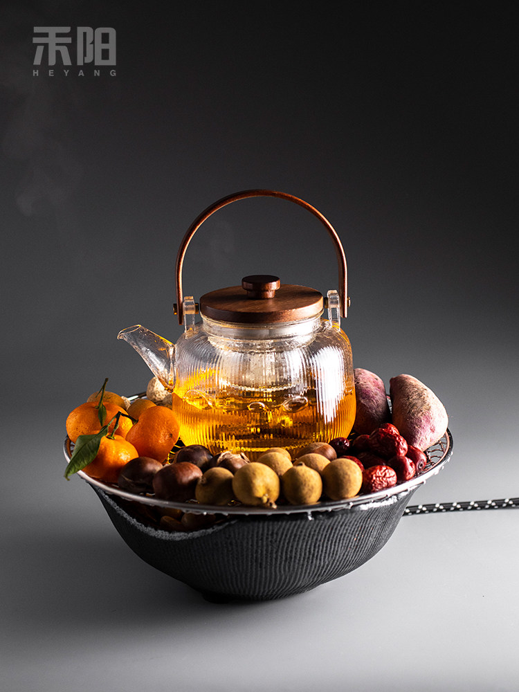 禾阳 围炉煮茶家用室内全套电陶炉煮茶壶煮茶器烤茶炉茶具套装,餐饮具,茶壶,淘宝优惠券,粉丝福利购,淘宝优惠卷