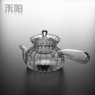 耐高温加厚玻璃茶壶家用功夫侧把泡茶壶电陶炉煮茶壶烧水壶 禾阳