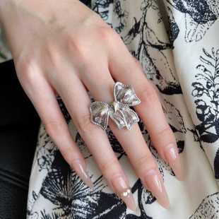 一恋网红大蝴蝶戒指女夸张时尚个性创意开口指环ins风食