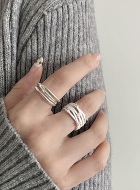 开口戒指可调节指环2026新款爆款叠戴组合戒指女轻奢高级感