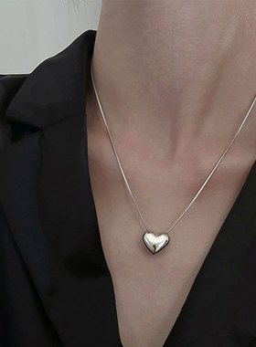 韩版个性爱心项链女复古时尚