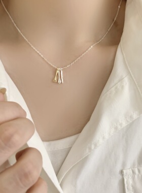 原创设计 刀叉勺子项链女小众设计项链女配饰锁骨链吊坠女学生党