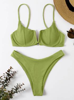 Push Up Bikini Thong Women Swimsuit Summer Beachwear Bathing