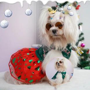 Adorable winter Durable Santa Costum Pet Claus Clothing