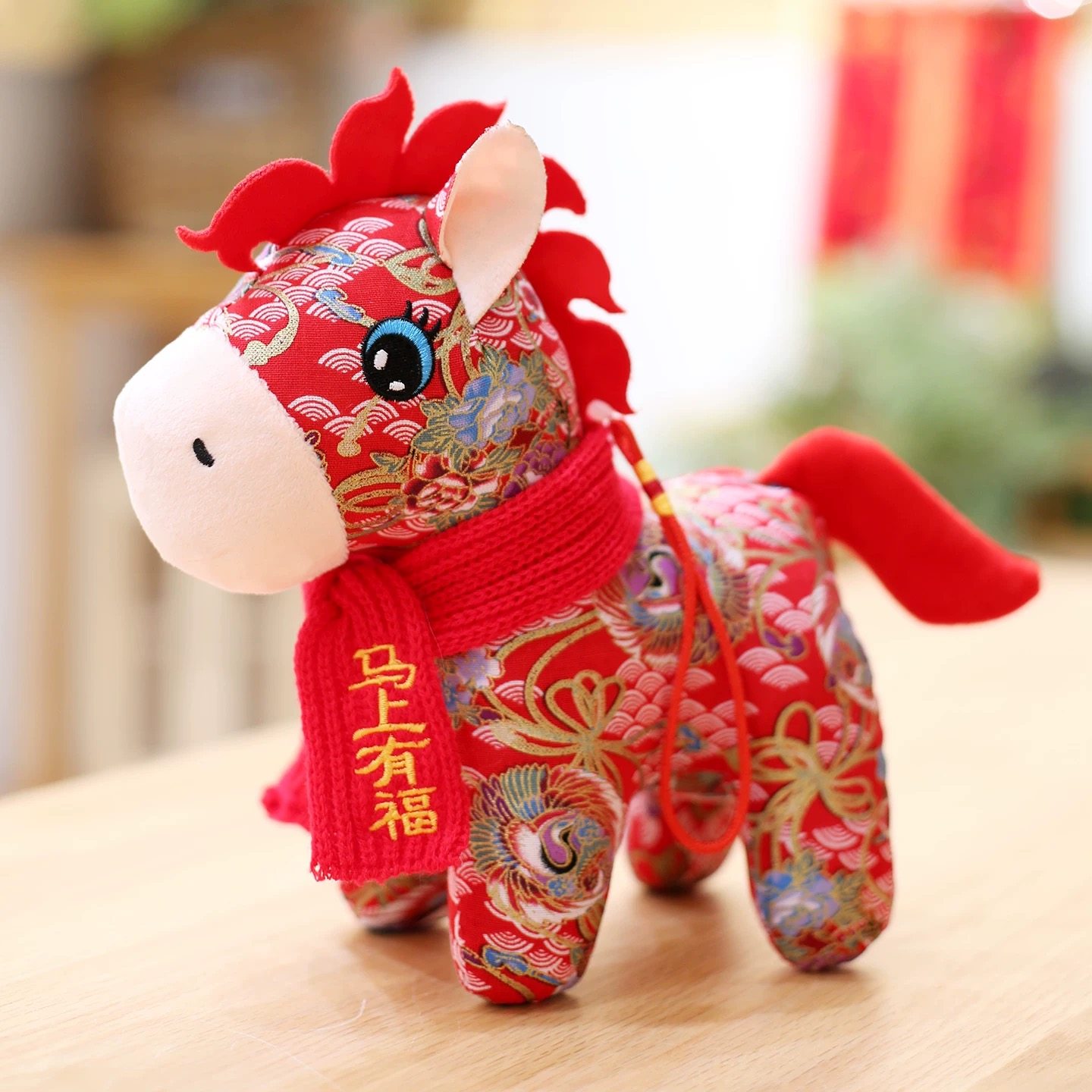 2026马年吉祥物公仔生肖马毛绒玩具可爱布艺小马玩偶新年礼品定制