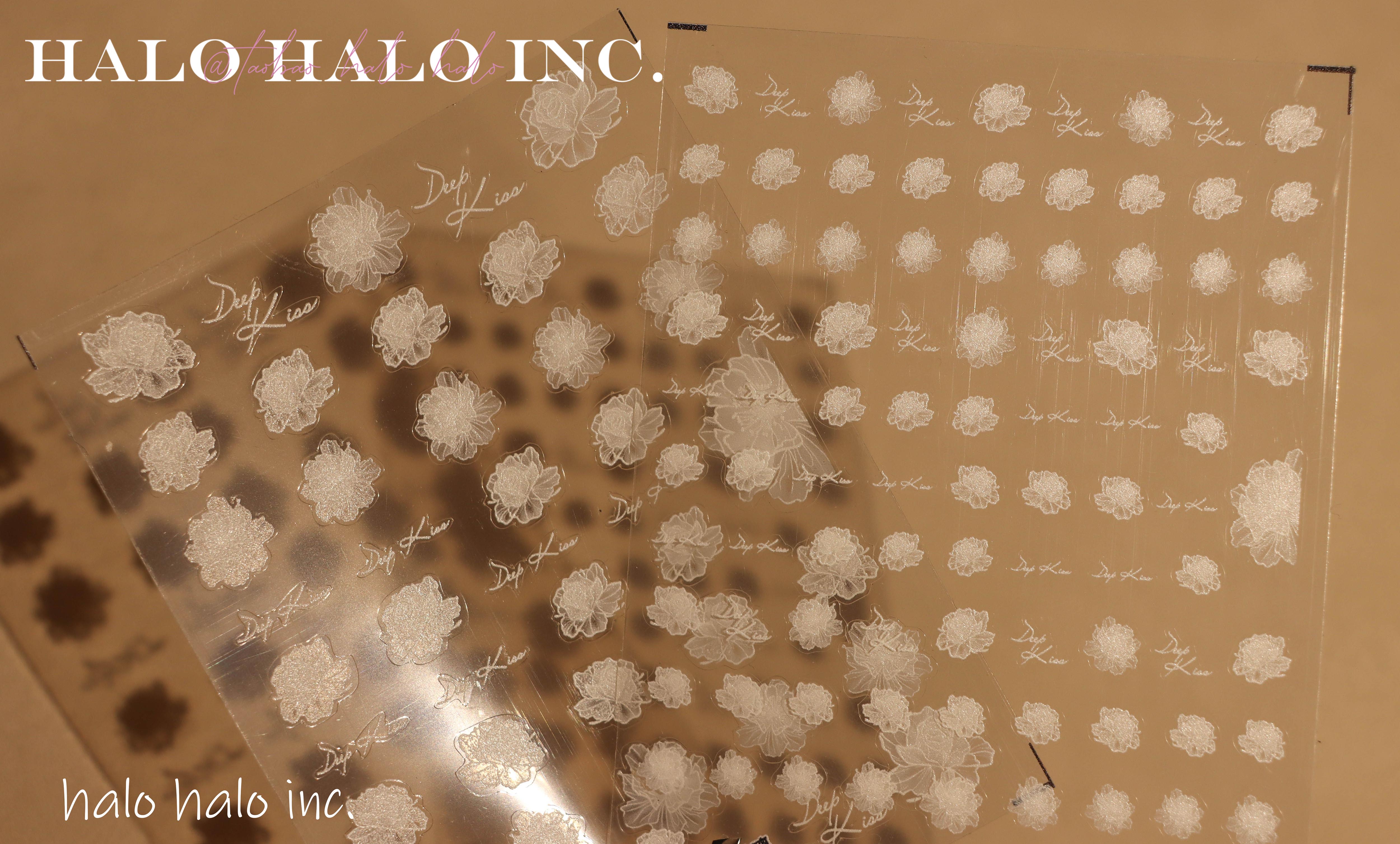 美甲贴纸玫瑰花铃兰花叶子郁金香