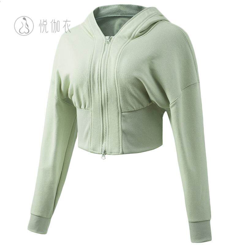 运动外套女新款拉链连帽瑜伽上衣