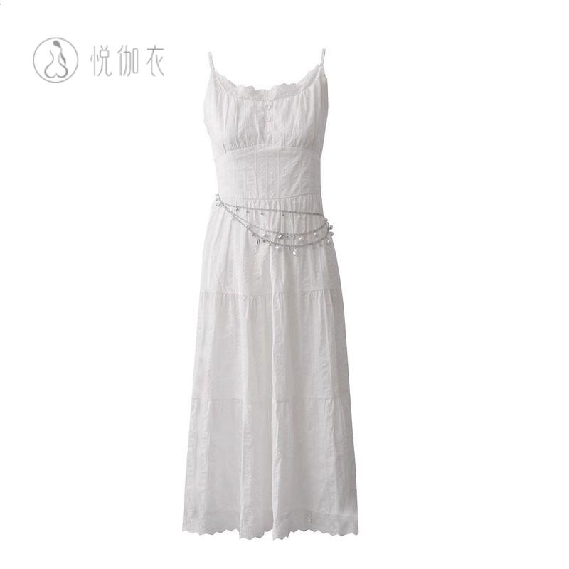 新款夏季韩系温柔风小白裙连衣裙