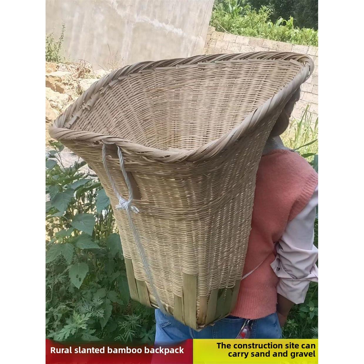 贵州竹编背篓农村农业背包建筑工地砂石背篓竹编产品