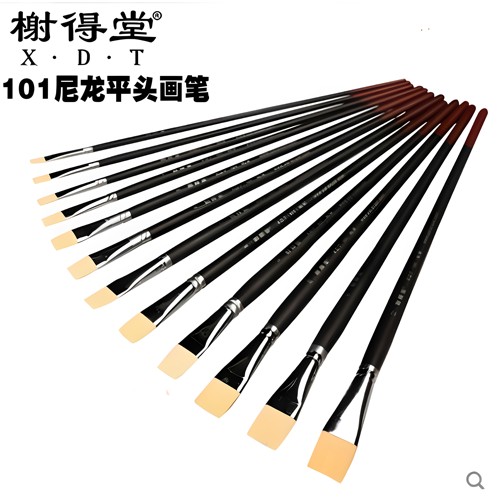 榭得堂101尼龙平头油画笔艺考笔