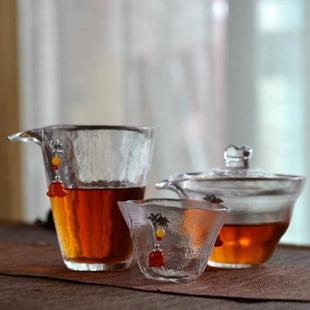 茶具杯创意大加厚杯茶道主人套装 盖碗耐热家用公道玻璃日式 功夫茶