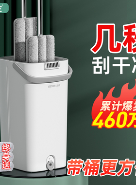 博生懒人拖把2025新款家用免手洗拖地神器平板拖布一拖净干湿两用