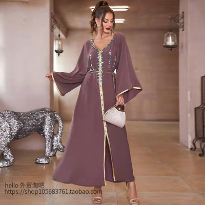 欧美手工缝钻网红款V领