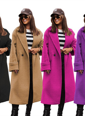 Autumn winter tops women loose coat ladies jacket overcoat女