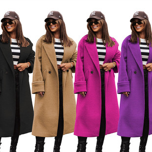 Autumn winter tops women loose coat ladies jacket overcoat女