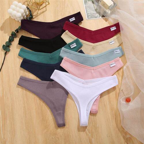 Women's G-string sexy new style briefs Waffle top