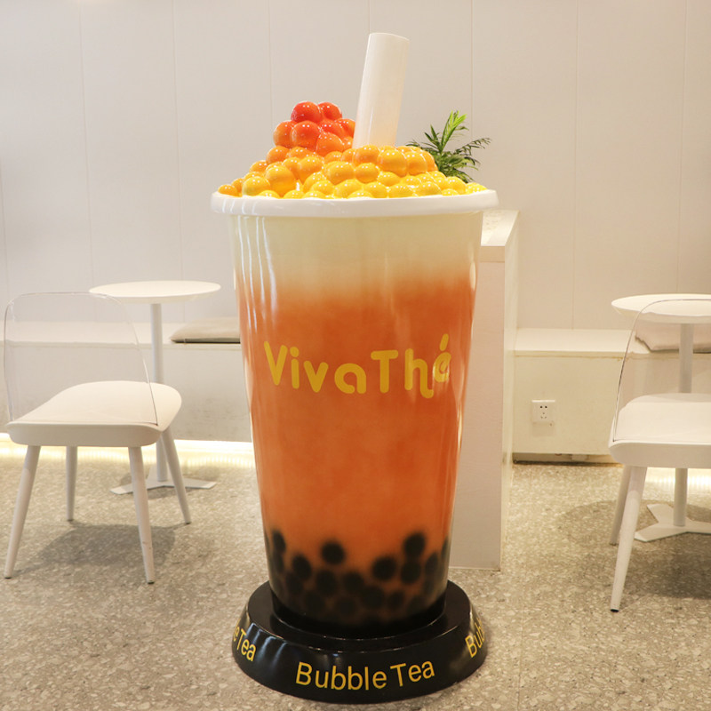 奶茶店装饰摆件定制仿真奶茶杯模型店铺门口大型落地玻璃钢雕塑|msdalam kategori Aksesori rumah, hiasan - dari Buy2taobao.com untuk memberikan perkhidmatan ejen Taobao profesional membeli