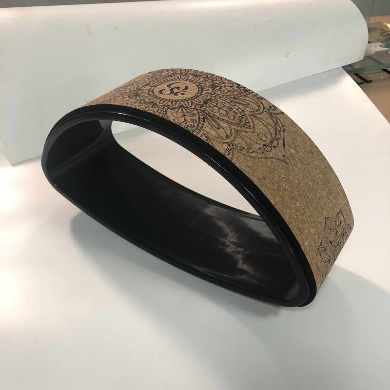 软木瑜伽轮后弯器材印花瑜伽圈材质孕妇亲子辅助后弯亲子瑜伽