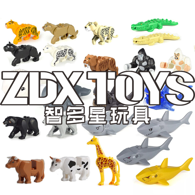 坐骑鳄鱼老虎豹子迅猛龙玩具人仔