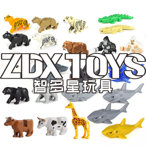 坐骑鳄鱼老虎豹子迅猛龙玩具人仔